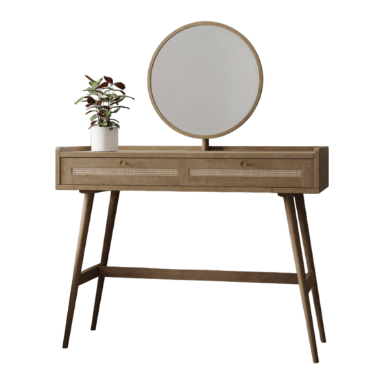 Dunelm Indi Dressing Table Assembly Instructions Manual