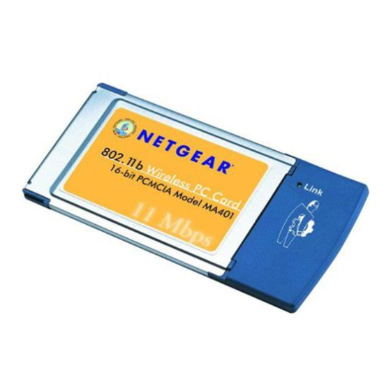 NETGEAR MA401 - 802.11b Wireless PC Card Manuals