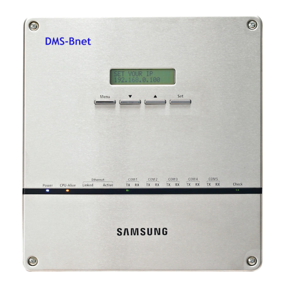 Samsung BACnet Gateway MIM-B17N Installation Manual