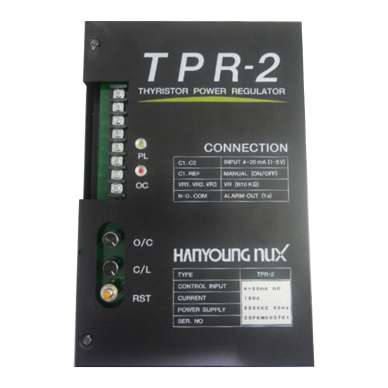 HANYOUNG NUX TPR-2 Instruction Manual