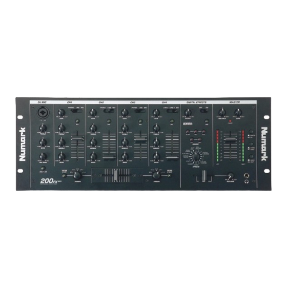 Numark 200FX MKII Quick Start Owner's Manual