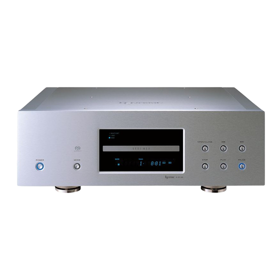 Esoteric X-01 D2 CD/SACD Player Manuals