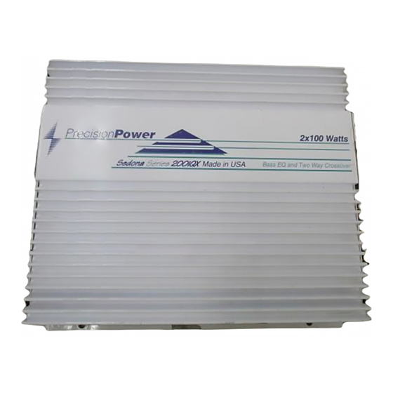 Precision Power Sedona 100iQX Owner's Manual