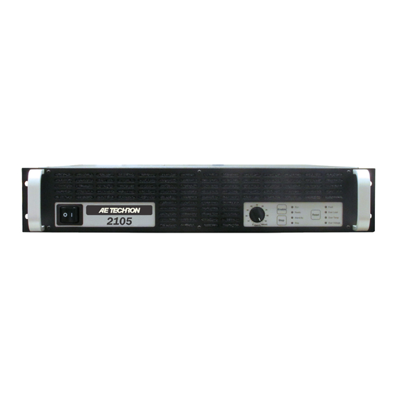 AE TECHRON 2105 Manuals