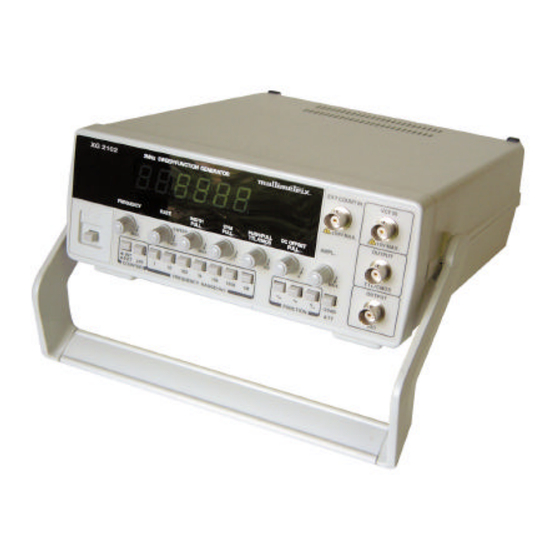 Multimetrix XG 2102 User Manual