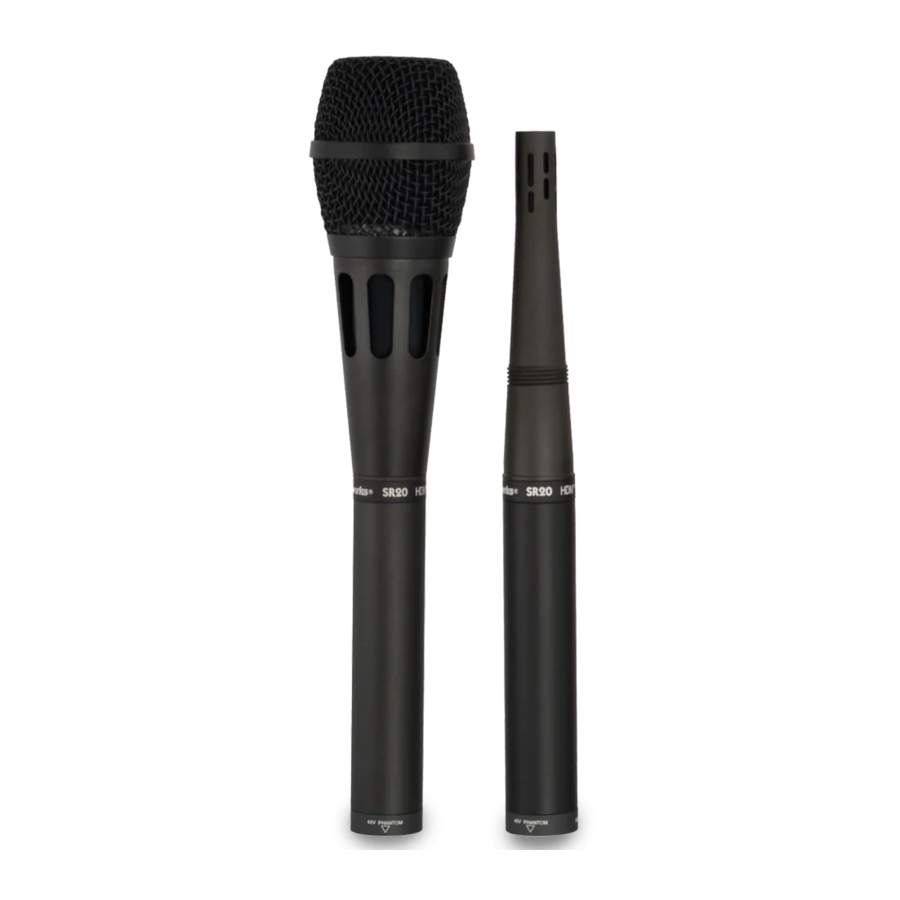 Earthworks SR20 - Cardioid Microphone Owner's Manua