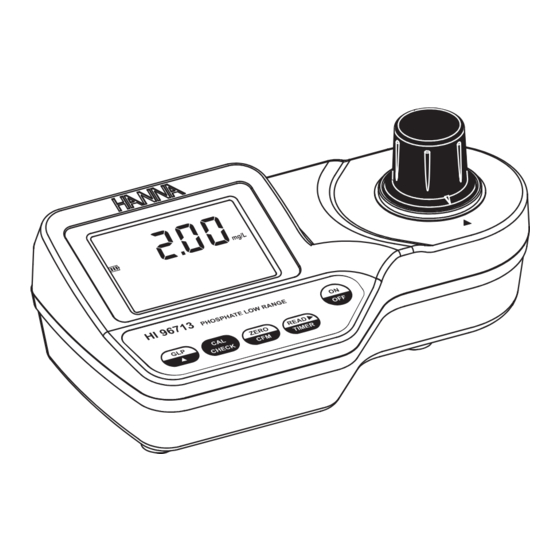 HANNA INSTRUMENTS HI 96713C INSTRUCTION MANUAL Pdf Download | ManualsLib