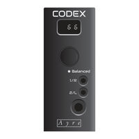 Codex Ayre Owner's Manual