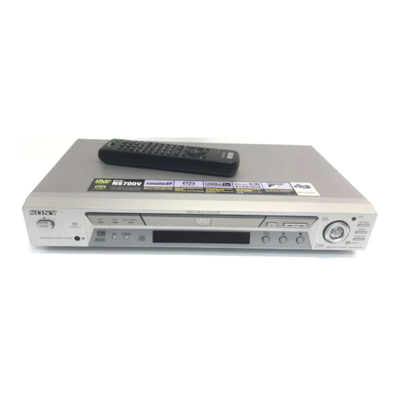 Sony DVP-NS700V Operating Instructions Manual