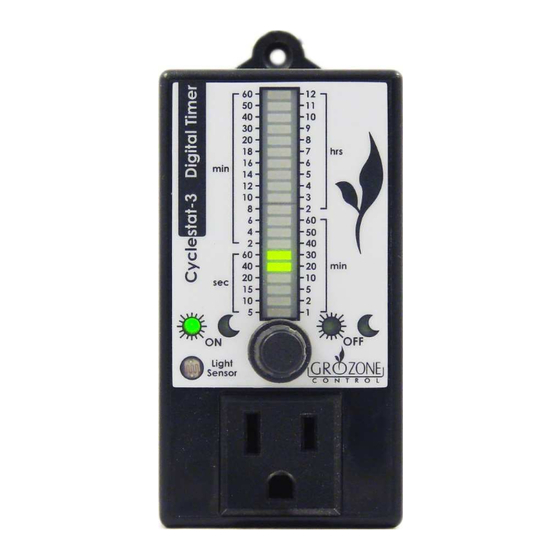 Grozone Control Cyclestat-3 CY3 Manuals