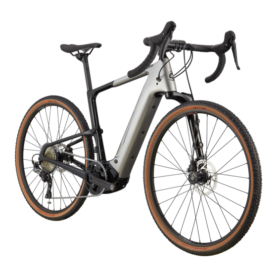 Cannondale Topstone Neo Carbon Owner's Manual Supplement