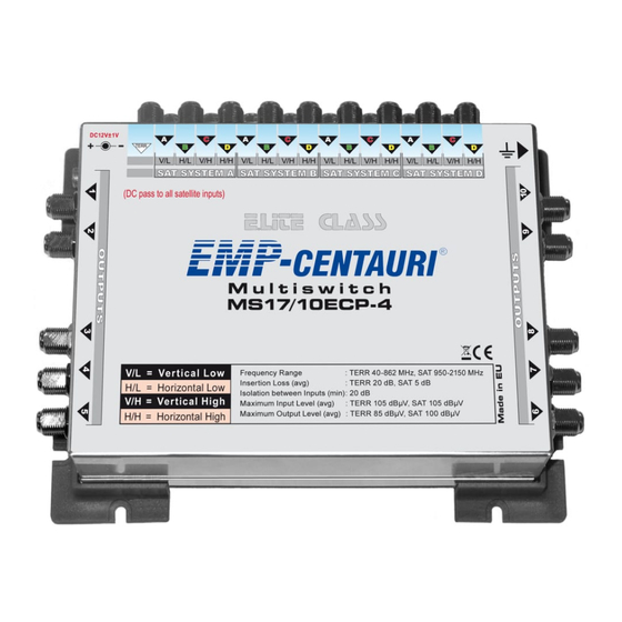 EMP-Centauri MS9/6ECP-4 Instruction Manual