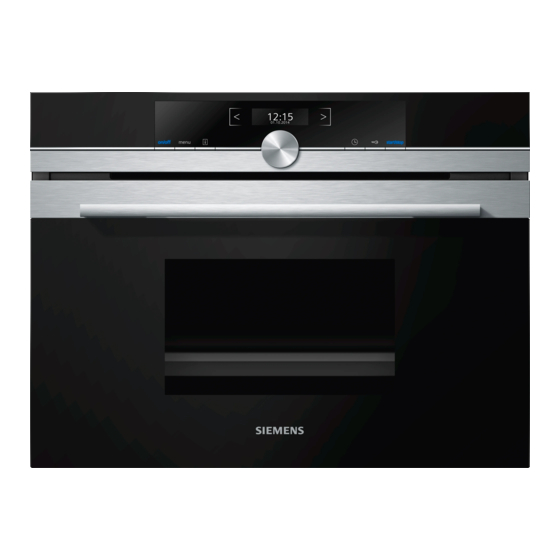 Siemens iQ700 CD634GB 1B Series Instruction Manual