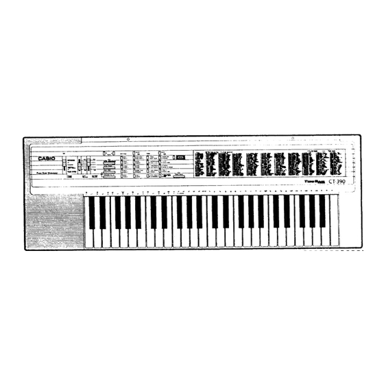User Manuals: Casio TONEBANK CT-390 Music Keyboard