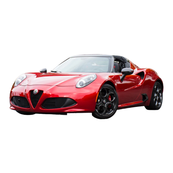 Alfa Romeo 4C spider User Manual