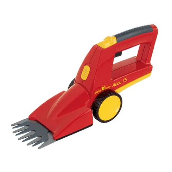 Wolf Garten Accu 75 Professional Shears Manuals