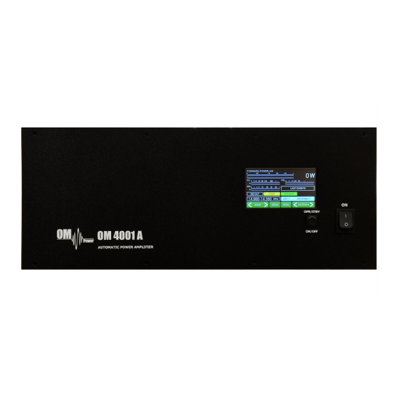 OM POWER OM4001A Manual