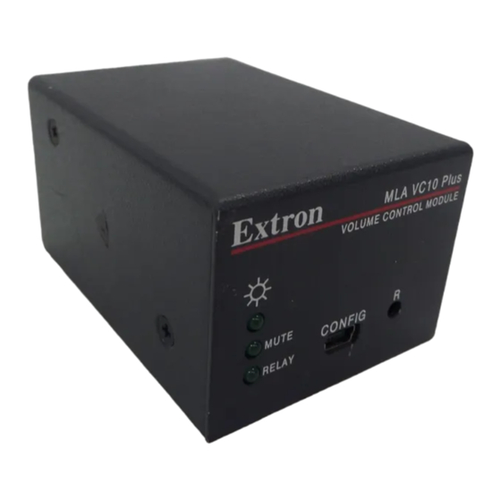 Extron electronics MLA VC10 Plus Setup Manual