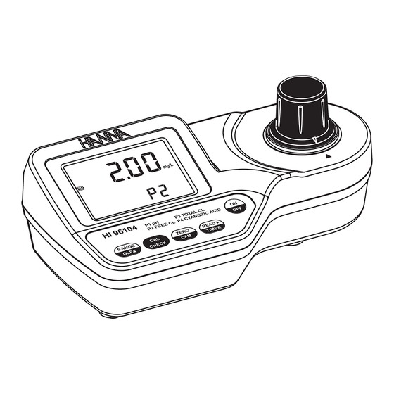 PEWA K&S HANNA instruments HI 96104C Instruction Manual