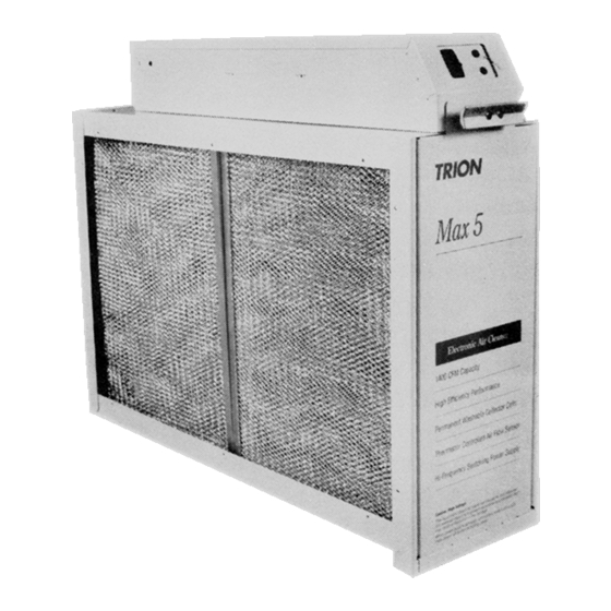 Trion IAQ 20x20 Installation, Operation And Instruction Manual