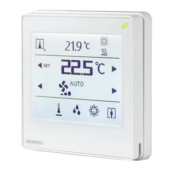Siemens QMX3.P38H Series Quick Start Manual