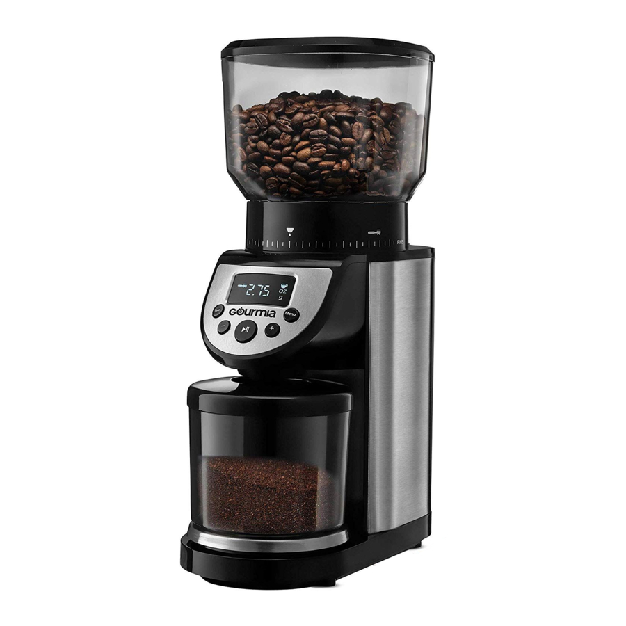 Gourmia GCG205 - Digital Conical Burr Grinder Manual