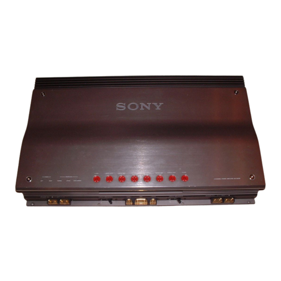 SONY XM-2000R OPERATING INSTRUCTIONS MANUAL Pdf Download | ManualsLib