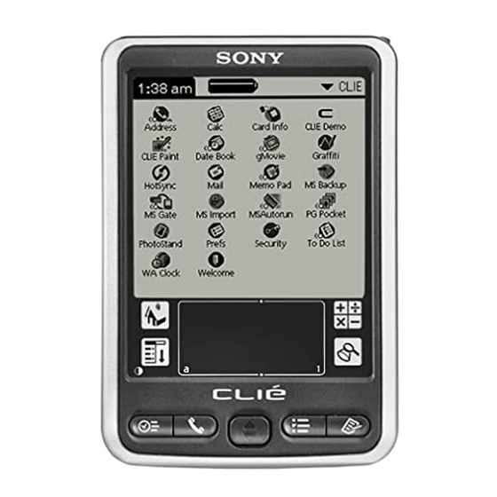 SONY CLIE PEG-SL10 SPECIFICATIONS Pdf Download | ManualsLib