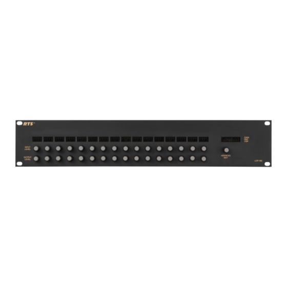 RTS LCP-102 User Manual