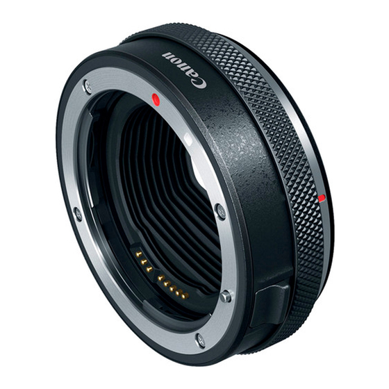 Canon Control Ring Mount Adapter EF-EOS R Instructions Manual