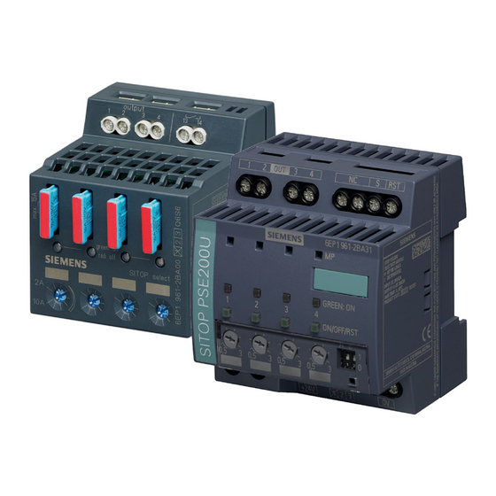 Siemens SITOP 6EP1961-2BA11 Manual