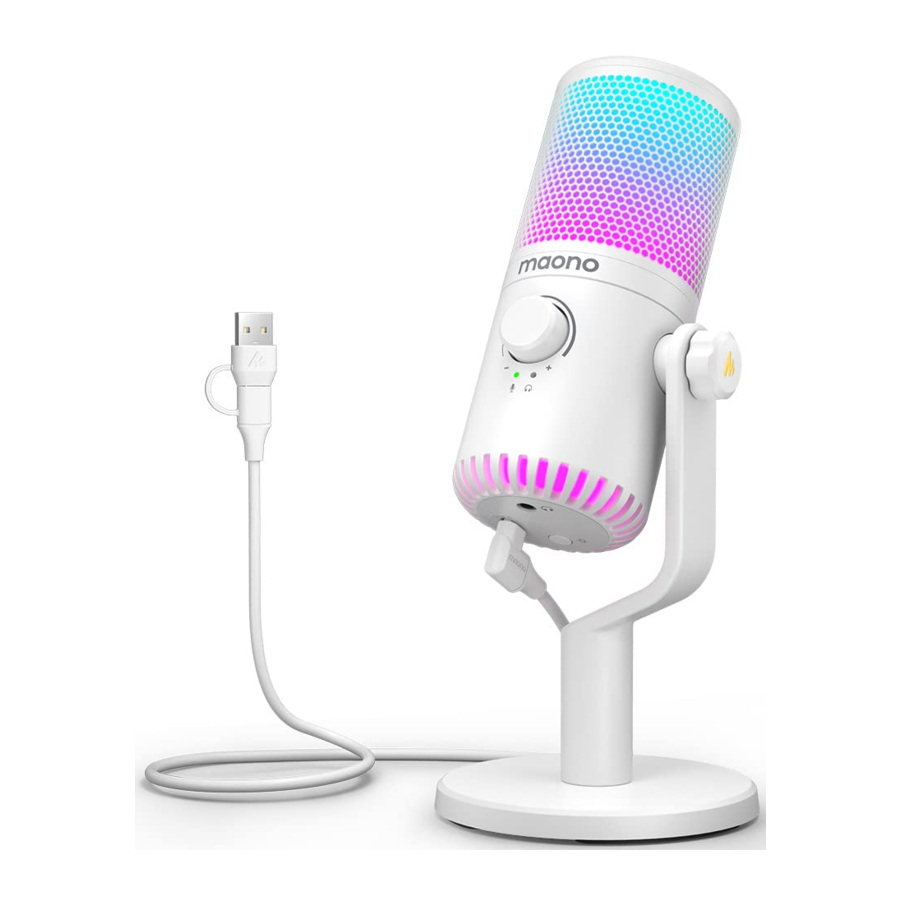 Maono DM30 Programmable USB Condenser Microphone Manual ManualsLib