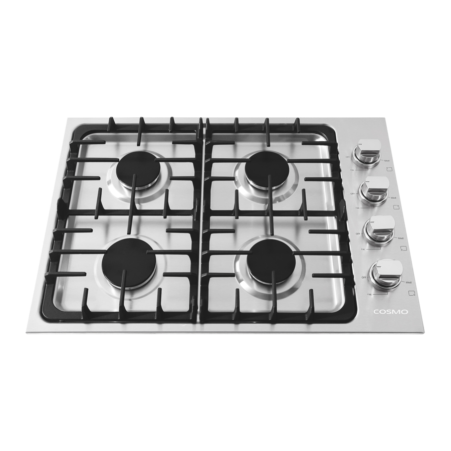 COSMO COSDIC304, COSDIC366 GAS COOKTOP Manual ManualsLib