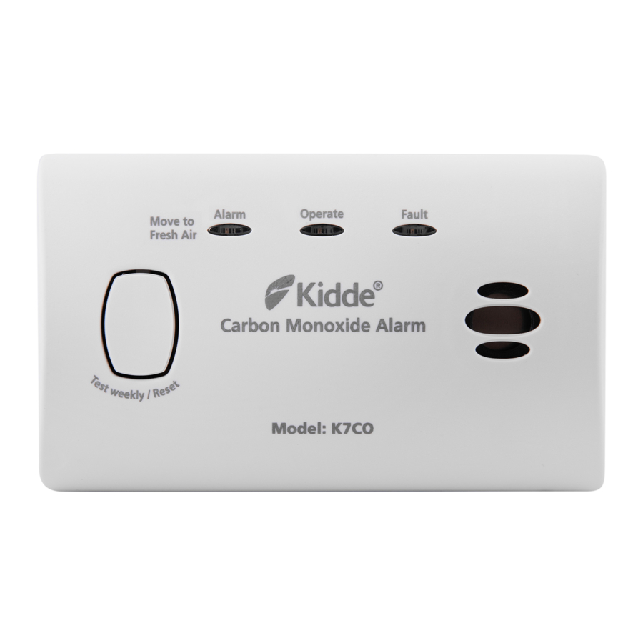 Kidde K7CO; K7DCO Battery Carbon Monoxide Alarm Manual ManualsLib