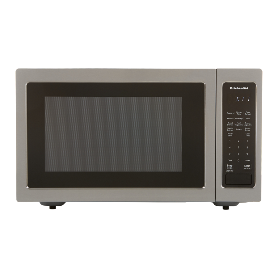 KitchenAid KMCS1016 3/4" Countertop Microwave Oven 1200 Watt Manual