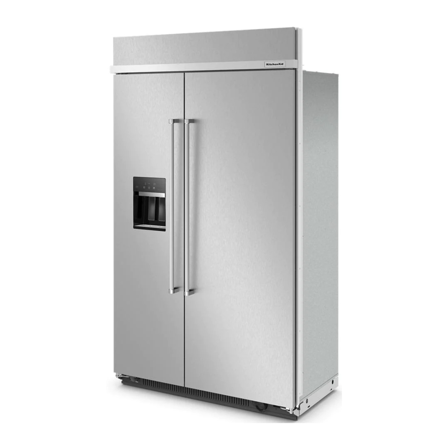 KitchenAid KBSD708MSS - 29.4 Cu. Ft. 48 Built-In Side-by-Side Refrigerator  Manual