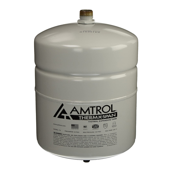 Amtrol T-5 Installation, Operation & Service Instructions