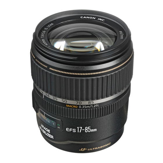 Canon EF-S17-85mm 1/4-5.6 IS USM Instructions Manual