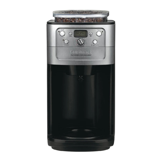 Cuisinart DGB-900BCC Series Instruction Booklet