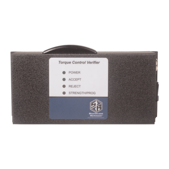 User Manuals: Sturtevant Richmont 10467 Verifier