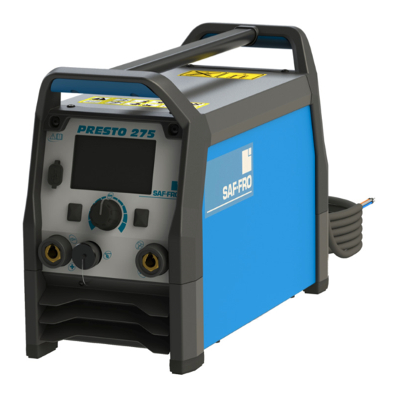 Saf-Fro PRESTO 275 Operator's Manual
