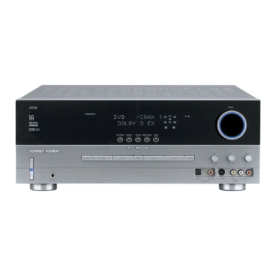 Harman Kardon AVR 230 Reference Manual