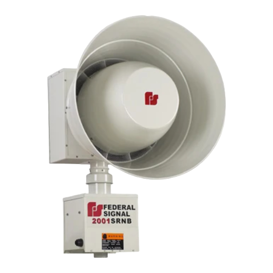 Federal Signal Corporation 2001SRNB Installation And Operating Instructions Manual