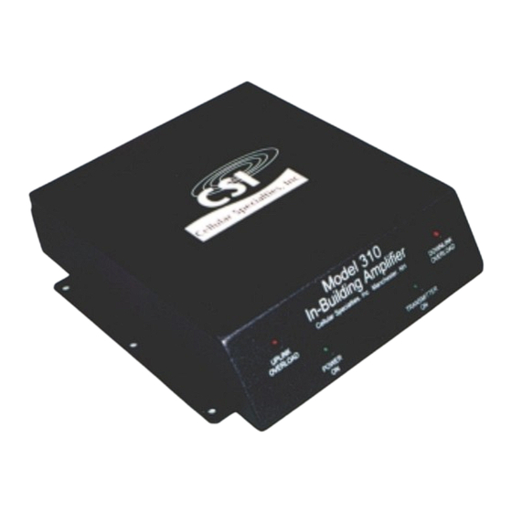 CSI 310 Plus Installation And User Manual
