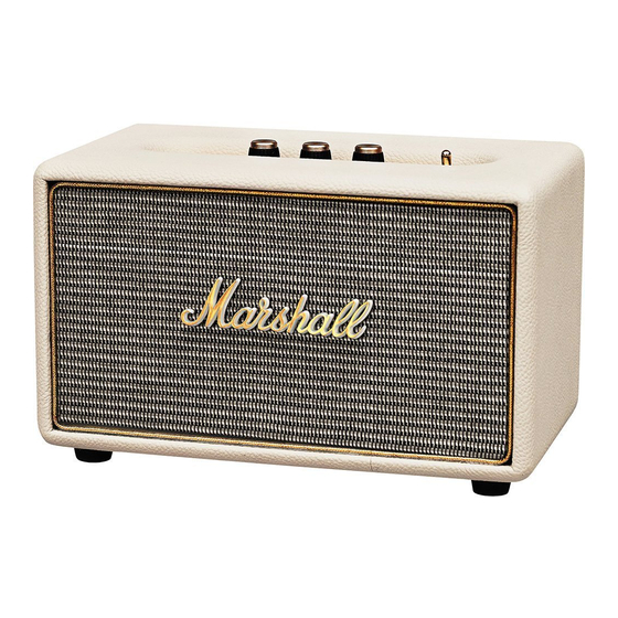 Marshall Amplification ACTON User's Manual & Warranty Information