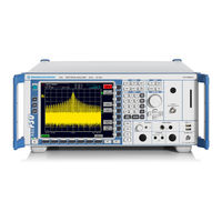 Rohde & Schwarz R&S FSU Release Notes