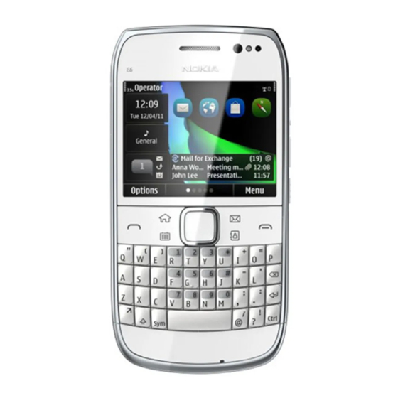 User Manuals: Nokia E6 Unlocked GSM Phone