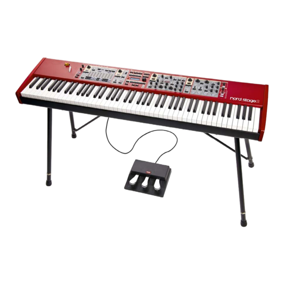 Clavia nord stage 2 Service Quick Manual