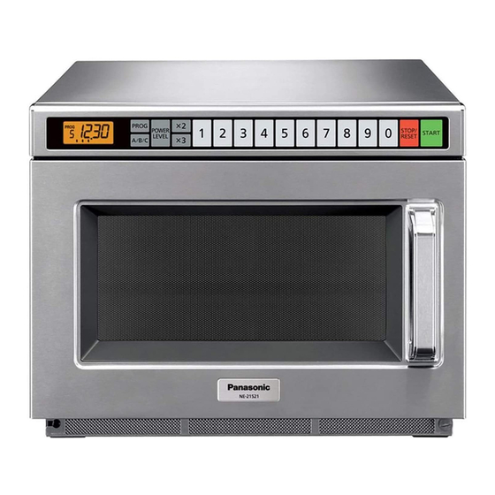 Panasonic NE1257R - COMMERCIAL MICROWAVE OVEN Manuals