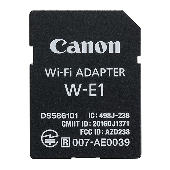 Canon W-E1 How To Connect